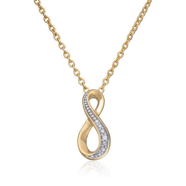 Smykke Evighetstegn i 14K gult gull med 0,003ct WSI diamanter - 27486